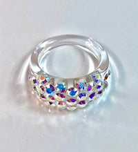 Vogue Crystal Acrylic Ring In Aurora Borealis