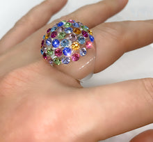 Disco Multicolor Ring In Clear