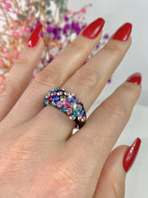 Vogue Crystal Acrylic Black Ring In Mixed Stone