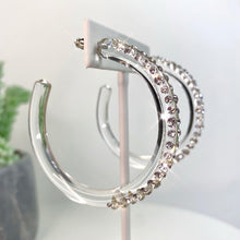 Red Carpet Acrylic Crystal Hoop Earrings Clear