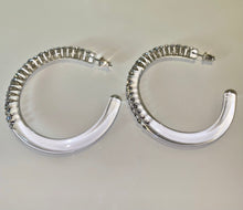 Red Carpet Acrylic Crystal Hoop Earrings Clear