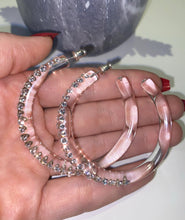 Red Carpet Acrylic Crystal Hoop Earrings Clear