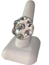 Large Jewel Acrylic Crystal Ring In Clear
