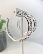 Red Carpet Acrylic Crystal Hoop Earrings Clear