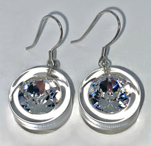 Chunky Clear Acrylic Earrings With Crystal Gemstones