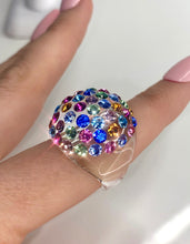 Disco Multicolor Ring In Clear