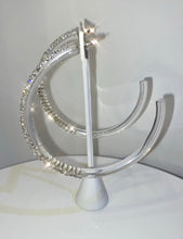 Oversized Acrylic Hoop Earrings With Crystal Elements