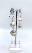 Pearl Drop Crystal Dangle Earrings