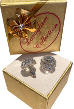 New York Crystal Stud Earrings Clear