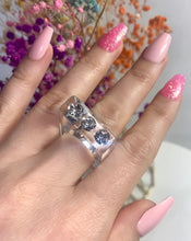 Art Deco Acrylic Ring Clear