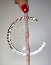 Oversized Acrylic Hoop Earrings With Pink Crystals