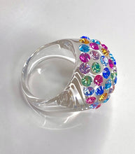 Disco Multicolor Ring In Clear