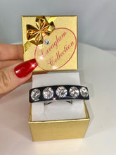 Lady Luxe Crystal Ring In black