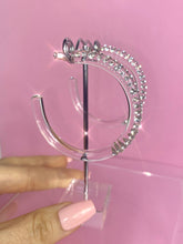 Red Carpet Acrylic Crystal Hoop Earrings Clear