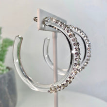 Red Carpet Acrylic Crystal Hoop Earrings Clear