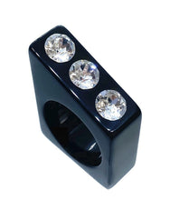 Art Deco Black Acrylic Ring