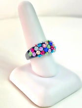 Vogue Crystal Acrylic Black Ring In Mixed Stone