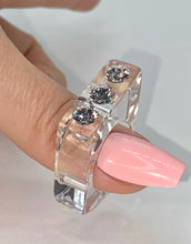 Art Deco Acrylic Ring Clear