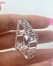 Art Deco Acrylic Ring Clear