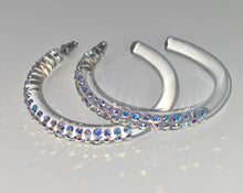 Red Carpet Acrylic Crystal Hoop Earrings In Aurora Borealis