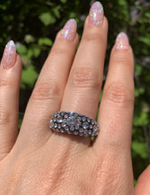 Black Acrylic Ring With Crystals