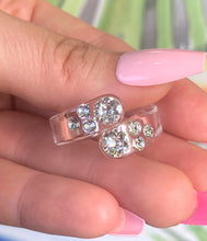 Twist Acrylic Crystal Ring In Clear