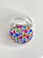 Disco Multicolor Ring In Clear