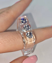 Art Deco Acrylic Ring Clear
