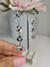 Sorrento Acrylic Crystal Ball Drop Earrings Black