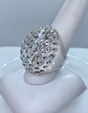 Oval Acrylic Crystal Ring Clear