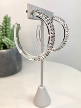 Red Carpet Acrylic Crystal Hoop Earrings Clear