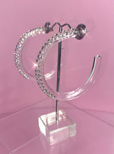 Red Carpet Acrylic Crystal Hoop Earrings Clear