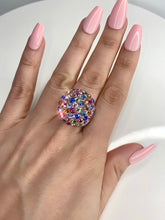 Disco Multicolor Ring In Clear