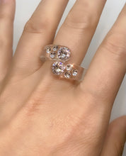 Twist Acrylic Crystal Ring In Clear