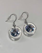 Chunky Clear Acrylic Earrings With Crystal Gemstones