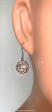 Clear Acrylic Ball Dangle Earrings With Crystal Rhinestones