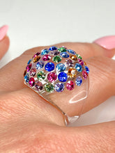 Disco Multicolor Ring In Clear