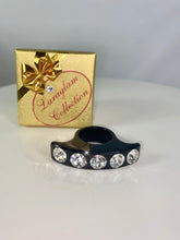 Lady Luxe Crystal Ring In black