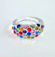 Vogue Crystal Acrylic Ring Multicolored