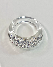 Clear Acrylic Ring With Crystal Rhinestones