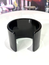 Oversized Crystal Cuff Black