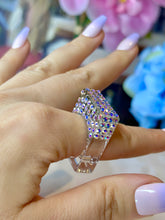 Rectangular Cube Ring In Aurora Borealis