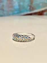 Aurora Borealis Crystal Clear Acrylic Ring