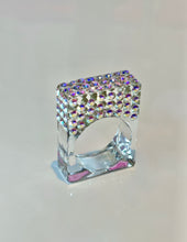 Rectangular Cube Ring In Aurora Borealis