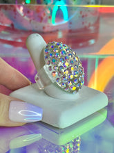 Glam Queen Lucite Ring Aurora Borealis