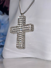 Geometric Acrylic Cross Necklace With Crystal Rhinestones