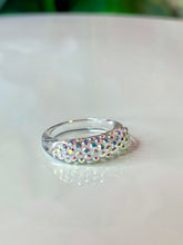 Aurora Borealis Crystal Clear Acrylic Ring