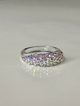 Aurora Borealis Crystal Clear Acrylic Ring