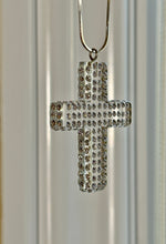 Geometric Acrylic Cross Necklace With Crystal Rhinestones