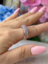 Aurora Borealis Crystal Clear Acrylic Ring
